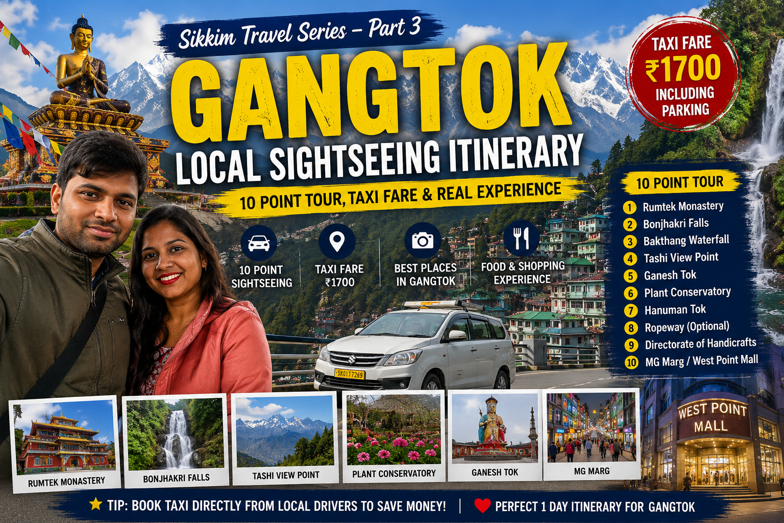 Gangtok Local Sightseeing Itinerary