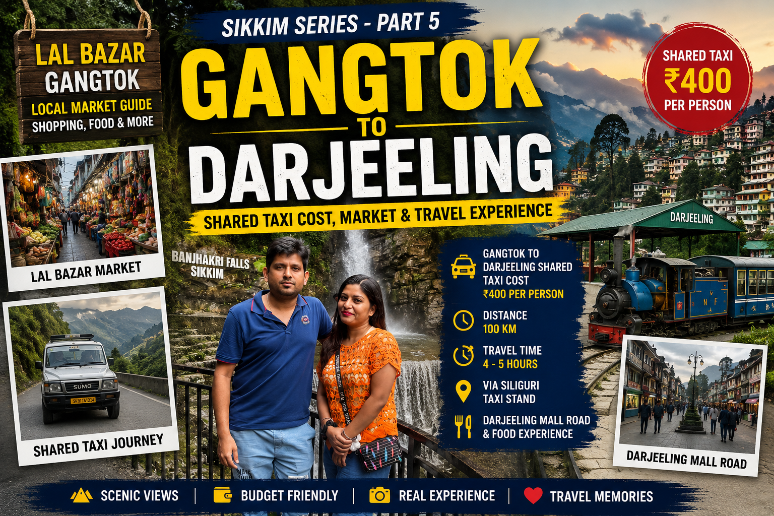 Gangtok to Darjeeling Shared Taxi Cost