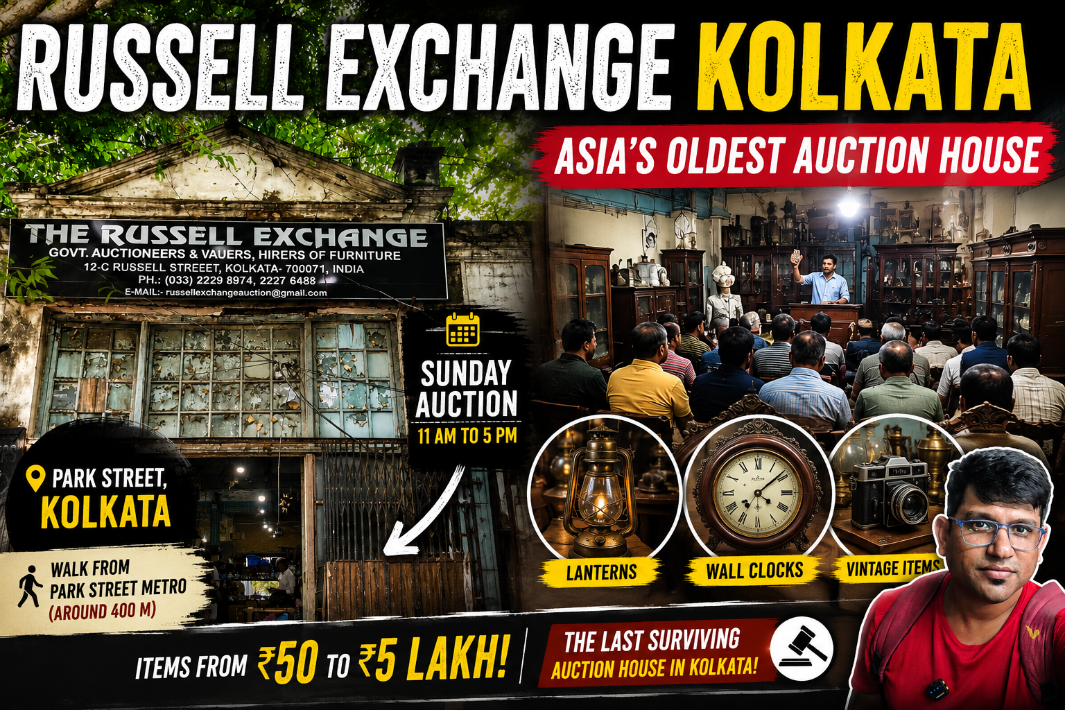 Russell Exchange Kolkata entrance – one of the oldest surviving auction houses in Asia.